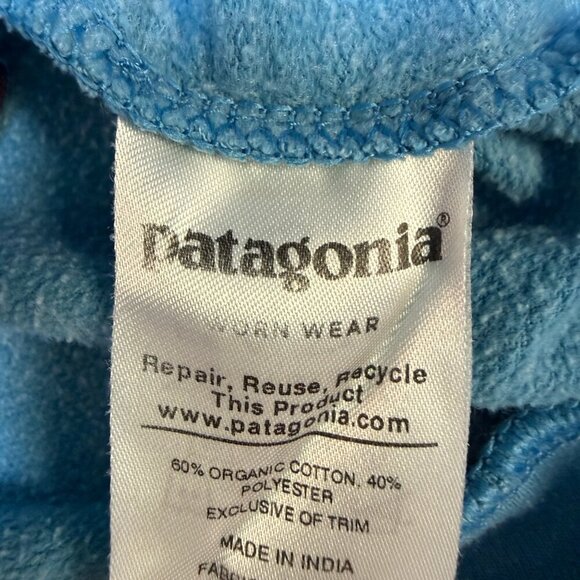 Patagonia Girls Fitz Roy Rainbow Hoodie Aqua Blue M GUC - Picture 10 of 13